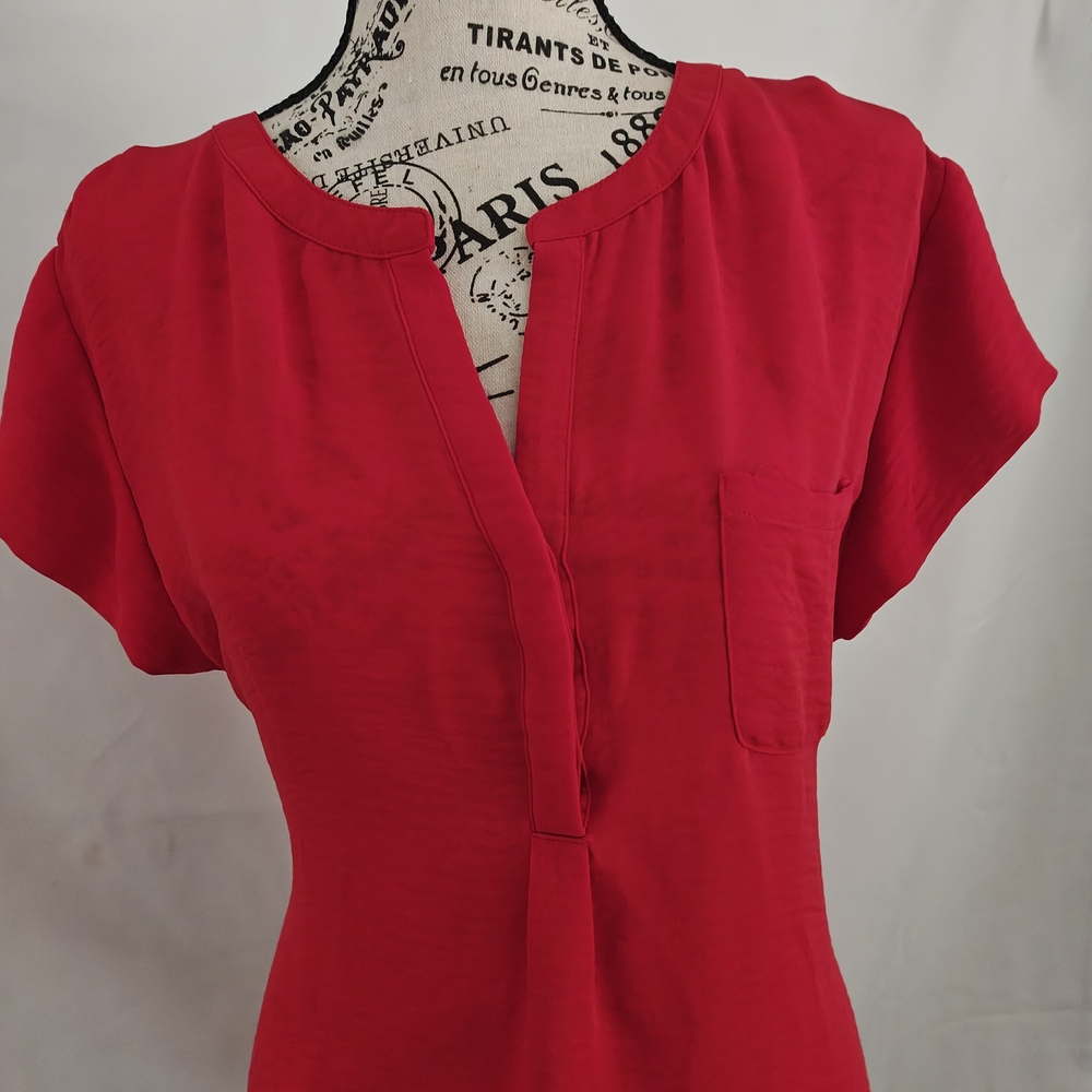Liz Claiborne Vibrant Red Blouse